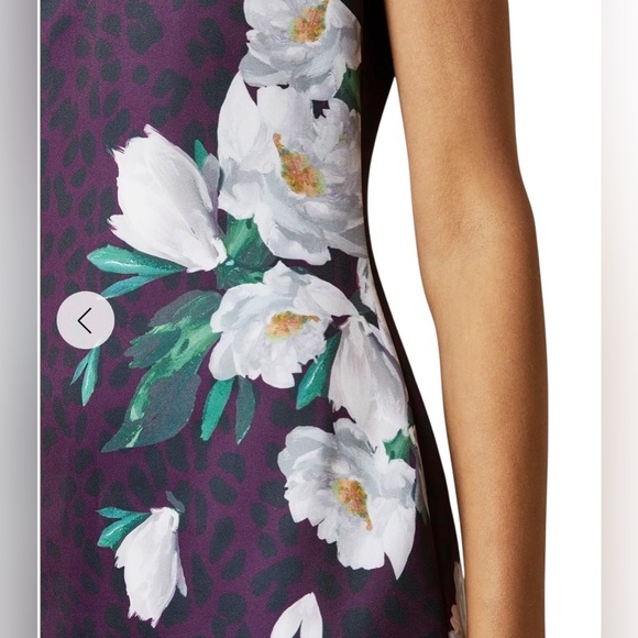 Ted Baker London Toriiy Wilderness Print V Neck Sheath Bodycon Dress Women’s US6 - Picture 4 of 16